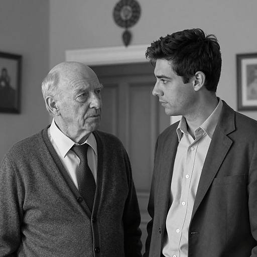 Intense Conversation Between Two Generations