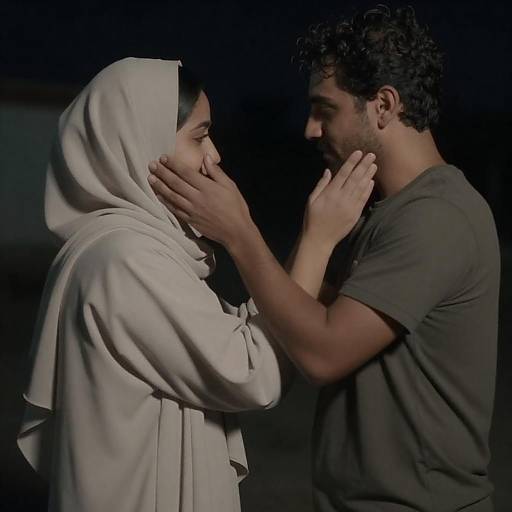 Intimate Dim Light Portrait of Two People