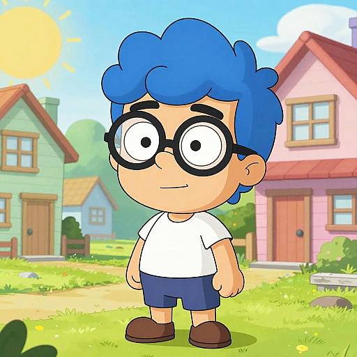 Whimsical Milhouse in Colorful Suburb