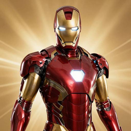 Tony Stark in Glowing Iron Man Suit