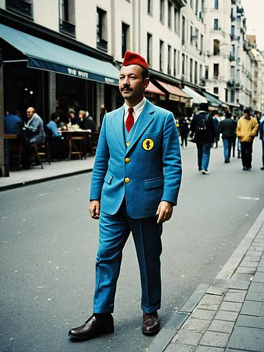Photorealistic Man in Tintin Costume