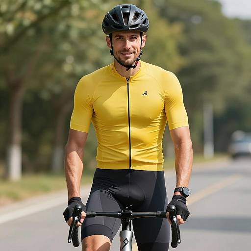 Photorealistic Male Cyclist in Bike Shorts