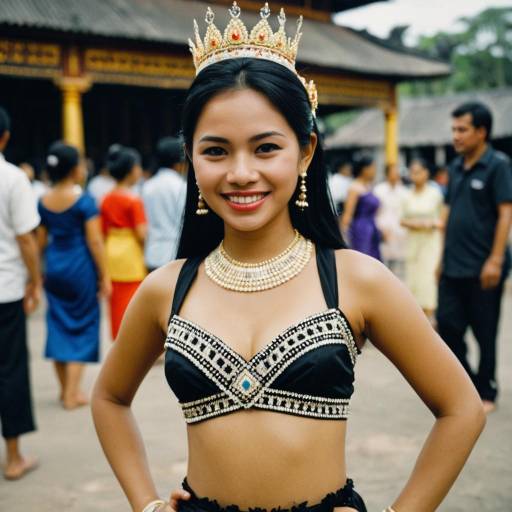 Elegant Cambodian Dance Costume Portrait