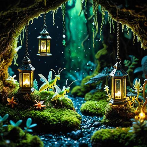 Miniature Mantis Forest Dwelling in Crystal Cave