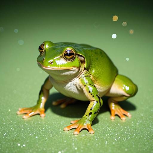 Glowing Frog in Picasso Style Art Glowing Frog in Picasso Style Art