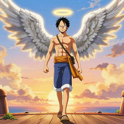 One Piece Angel on Thousand Sunny Deck