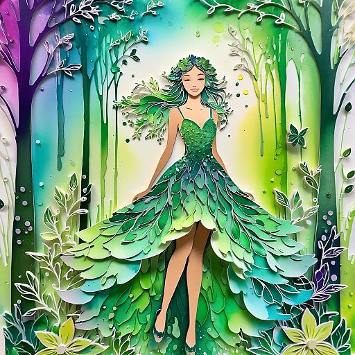 Mystical Forest Nymph in Dreamy Colors Mystical Forest Nymph in Dreamy Colors