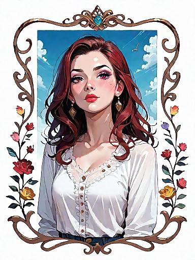 Stylish Comic Character in Casual Attire