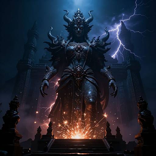 Photorealistic Dark Gods Fantasy Temple