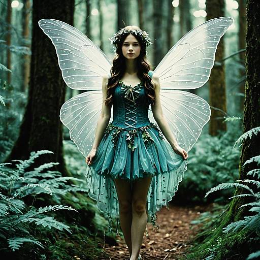 Whimsical Forest Fairy with Gossamer Wings