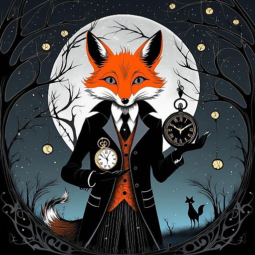 Curious Fox in a Whimsical Wonderland Curious Fox in a Whimsical Wonderland