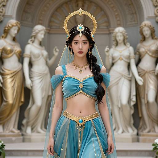 Goddess Costume with Statues