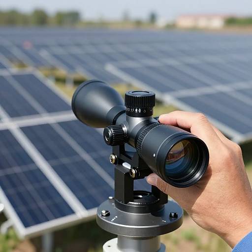 Photorealistic Scope View on Solar Plant