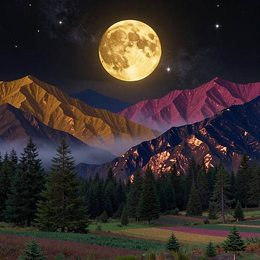 Surreal Nocturnal Dreamscape Collage