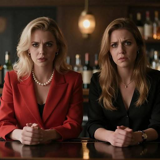 Intense Bar Portrait of Two Women