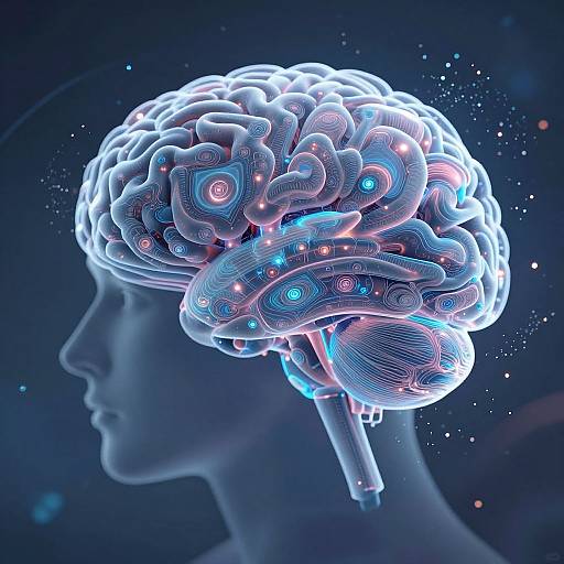 Futuristic Artistic Human Brain Illustration