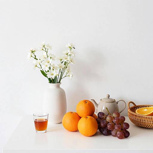 Minimalist Still Life with White Vase