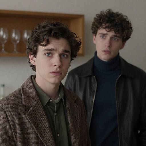 Intense Portrait of Two Young Men