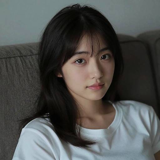 Photorealistic Portrait of a Shy Girl