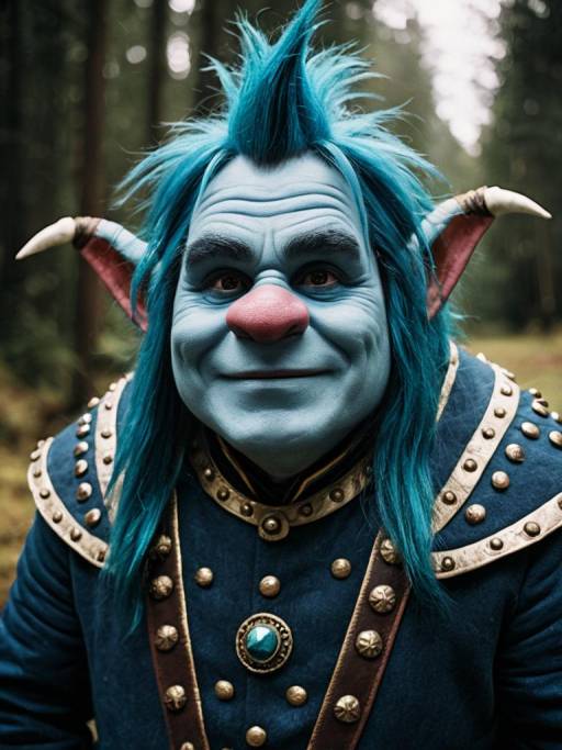 Man in King Gristle Trolls Costume