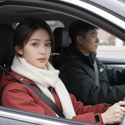 Candid Car Moment with Two People