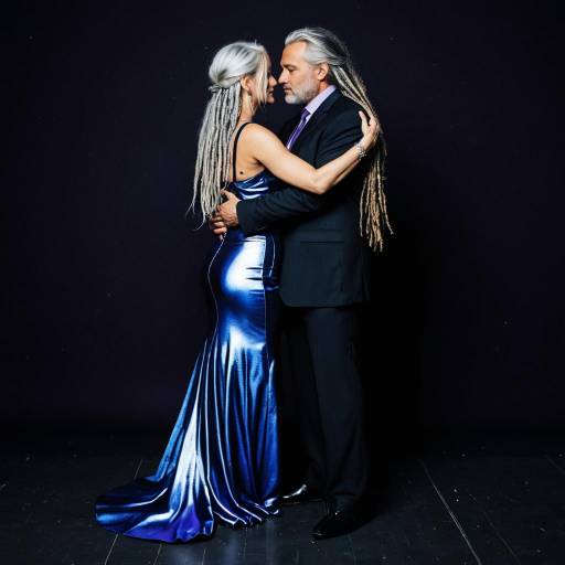 Elegant Mature Couple Embracing