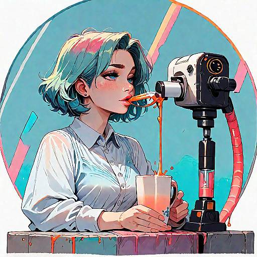 Iridescent Sci-Fi Coffee Machine