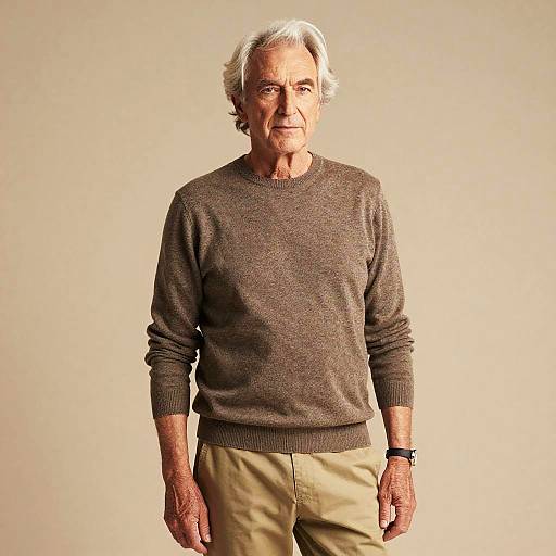 Elderly Man with Shaggy Cut