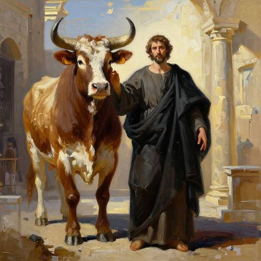 Abstract Portrait of St. Luke and Ox