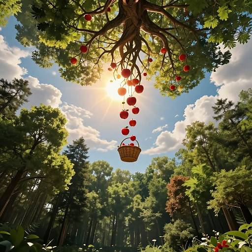 Surreal Forest Defying Gravity