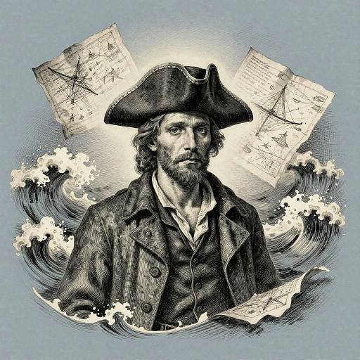 Grizzled Sailor in Surreal Indigo