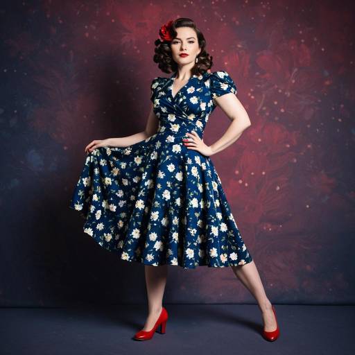 Vintage 1940s Floral Dress Fashion