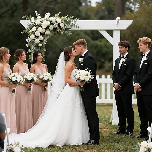Charming Outdoor Wedding Ceremony Scene