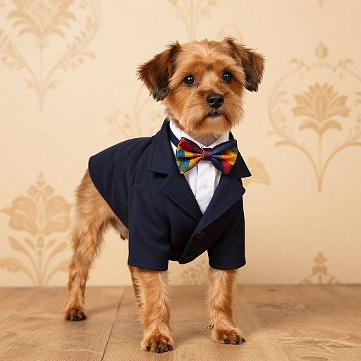 Preppy Dog in Vintage Blazer