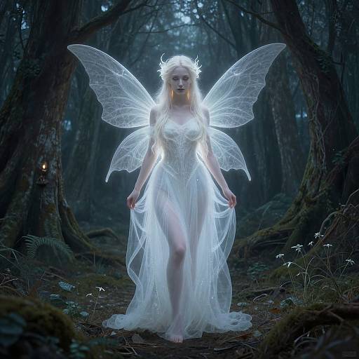 Luminous Fairy in Haunted Forest