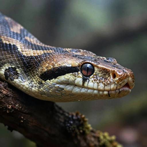 Realistic Anaconda Head Close-up