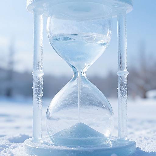 Giant Ice Sculpture Hourglass