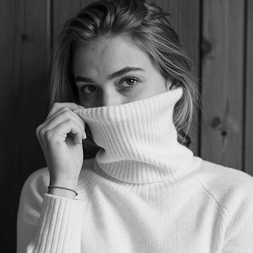 Moody Black-and-White Portrait