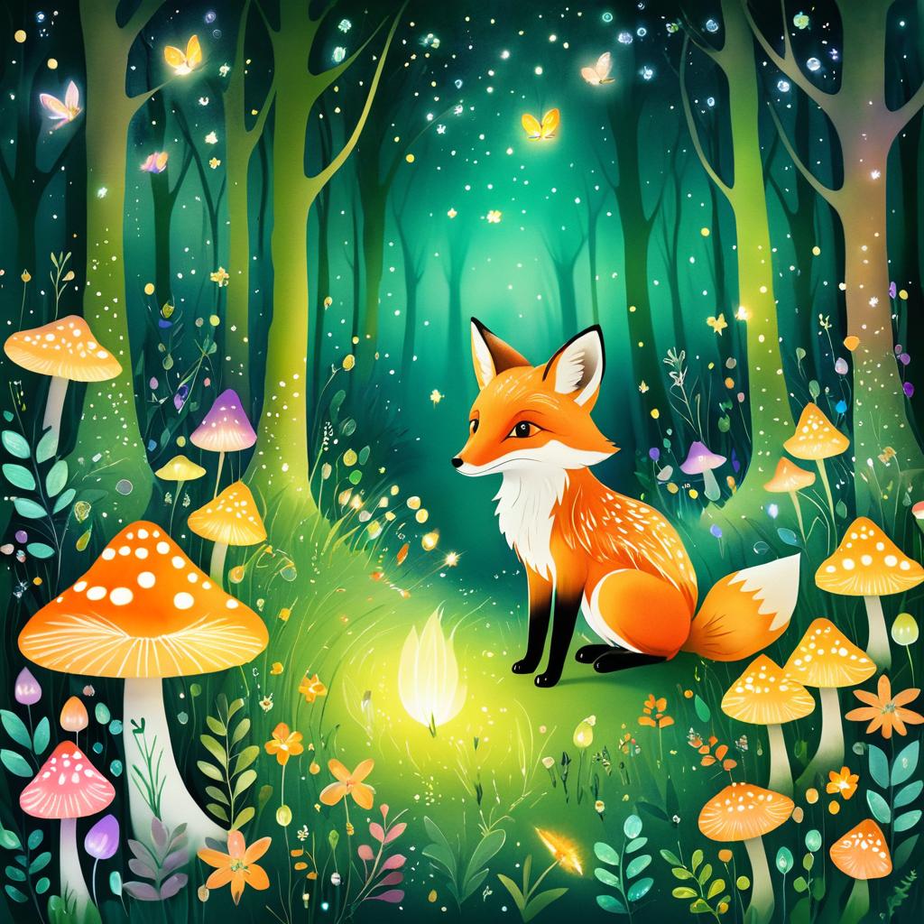 Curious Fox in a Whimsical Forest