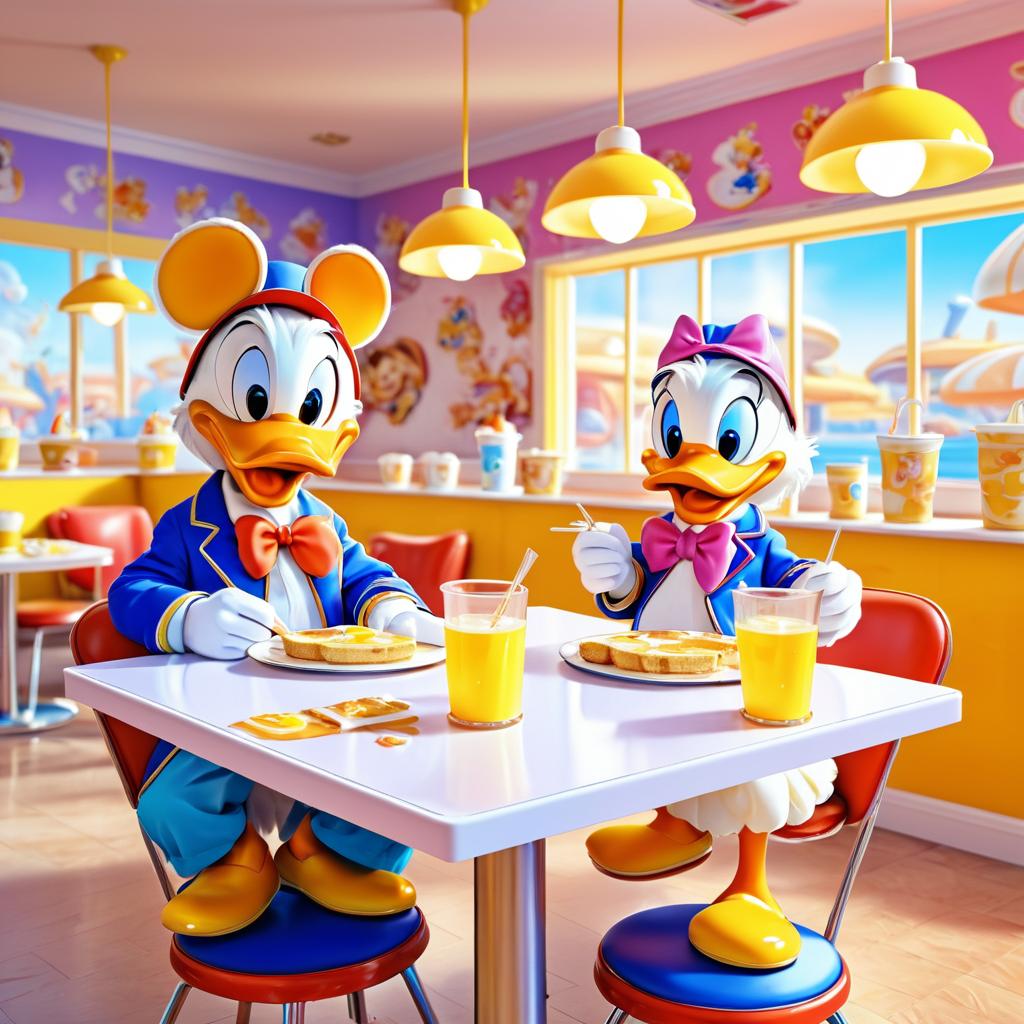 Childhood Breakfast of Donald and Daisy Duck