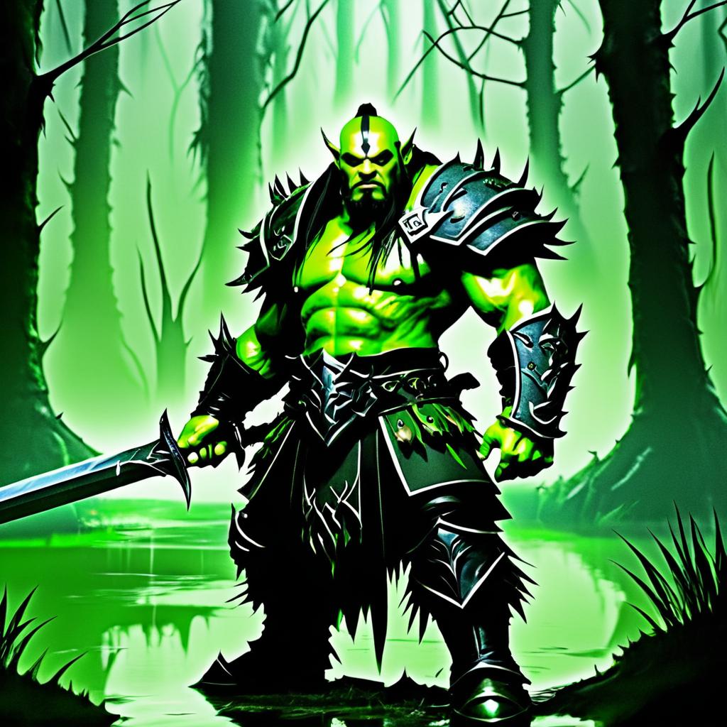 Orc Blade Master in Eerie Swamp