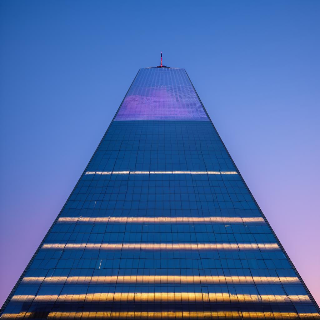 Dusk Reflections of One World Trade Center