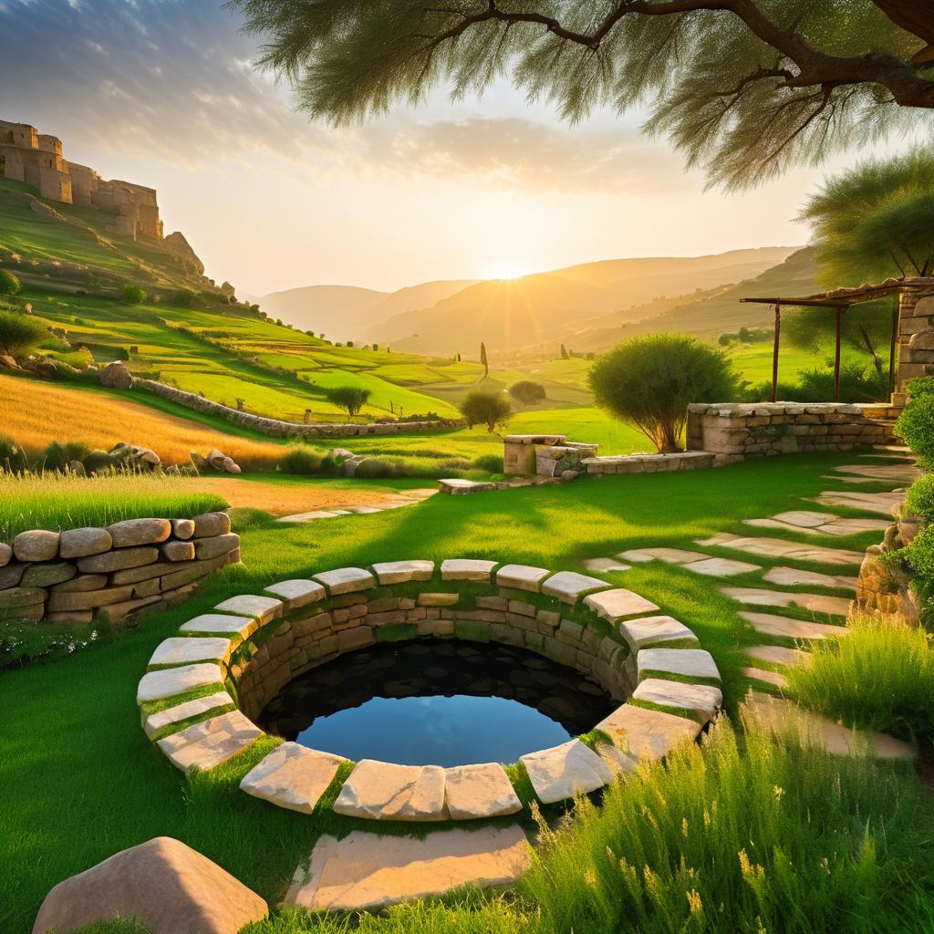 Majestic Valley with Ancient Well