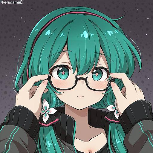 Illustration of Gumiya, vocaloid in the style of Eromame