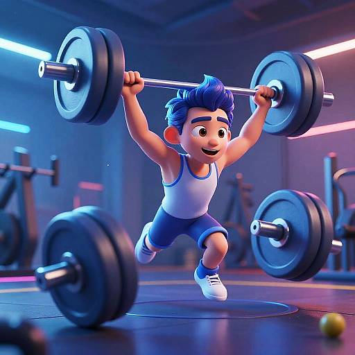 Neon Futuristic Gym Weights Animation