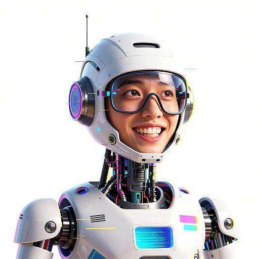 Futuristic Robot Meme Portrait