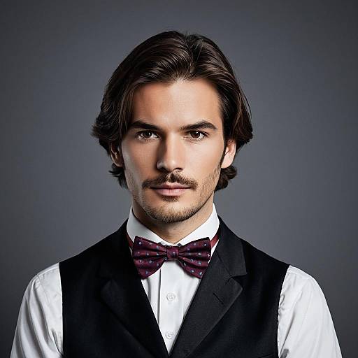 Young Man in Facilier Costume with Bowtie