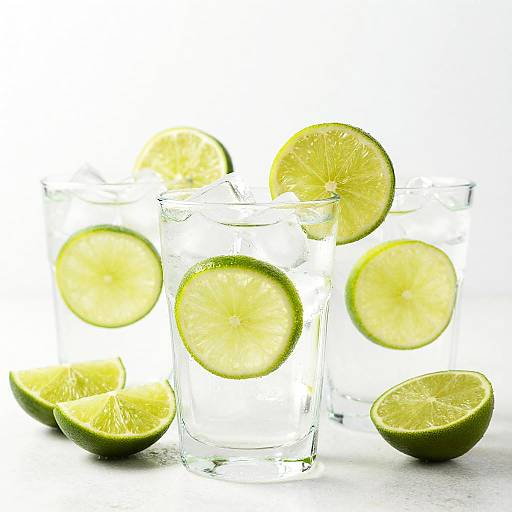 Refreshing Lime Ice Glasses