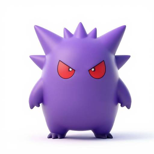 Cute Small Gengar with Purple Spikes