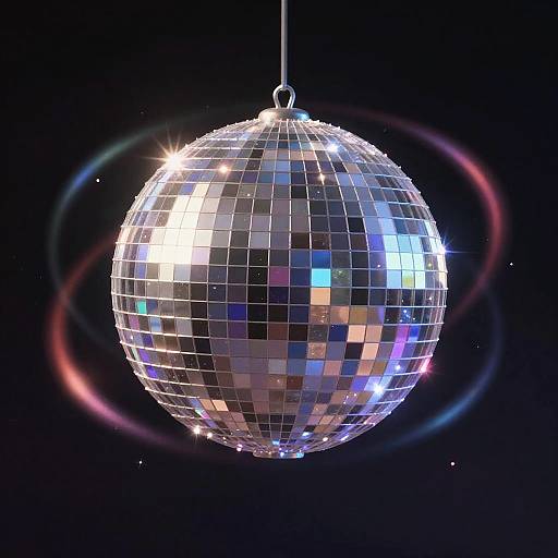 Slow-Spinning Dazzling Disco Ball